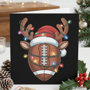 Weihnachtsfußball Weihnachtsmannmütze Sport Weihna Feiertagskarte