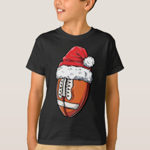 Weihnachtsfußball Weihnachtsmannmütze Xmas Mannsch T-Shirt