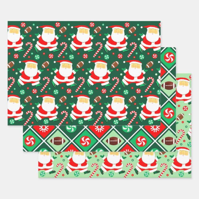 Weihnachtsfußball-Wrapping Paper Sheets Geschenkpapier Set (Set)
