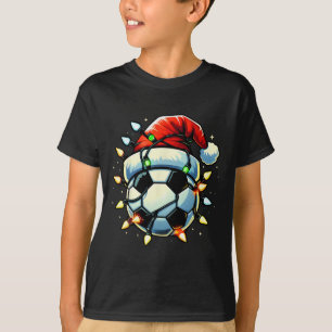 Weihnachtsfußball Xmas Santa Fußball Liebhaber Män T-Shirt