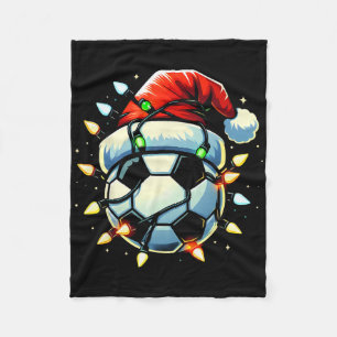 Weihnachtsfußball Xmas Santa Fußballliebhaber Männ Fleecedecke