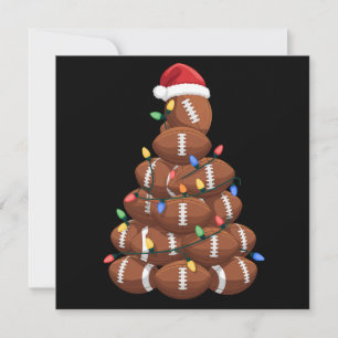 Weihnachtsfußballbaum Santa Hut Sportteam Xmas Feiertagskarte