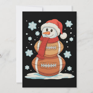 Weihnachtsfußballschneemann Feiertags Sport Weihna Feiertagskarte