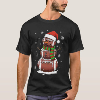 Weihnachtsfußballschneemann Sport Xmas Feiertag Ju T-Shirt