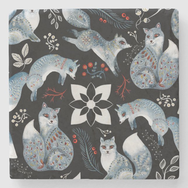 Weihnachtsfusstierkissen Steinuntersetzer (Vorderseite)