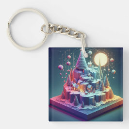 Weihnachtsgalaxie Schlüsselanhänger