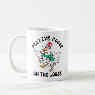 Weihnachtsgans auf freiem Fuß Weihnachten Kaffeetasse