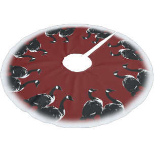 Weihnachtsgans-Baum-Rock-Feiertags-Gans-Dekor Polyester Weihnachtsbaumdecke