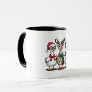 Weihnachtsgans mit Santa-Hut Gänseliebhaber Tasse