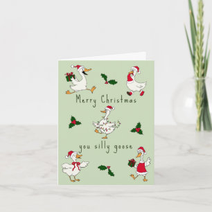 Weihnachtsgans Silly Goosmas Lustige Feiertagskart Feiertagskarte
