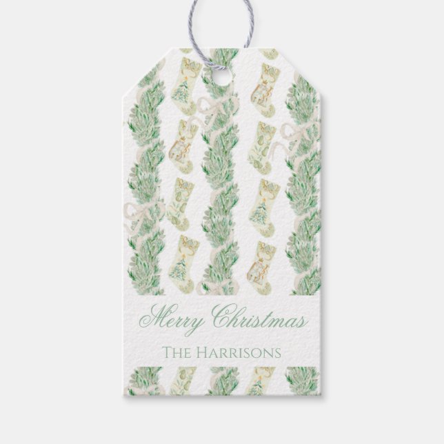 Weihnachtsgarland Bedford Strümpfe Geschenkanhänger (Vorderseite)