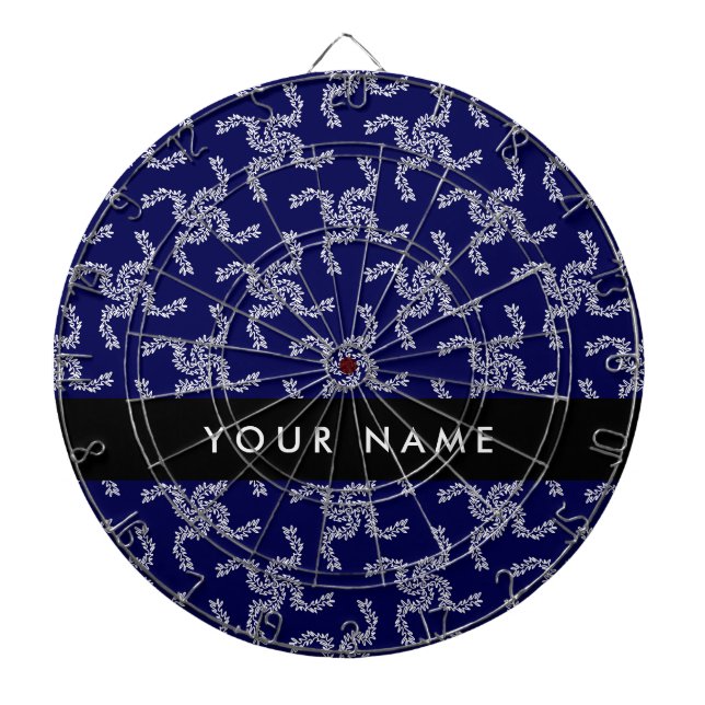 Weihnachtsgarland, Blau, Ihr Name, Personalisieren Dartscheibe (vorne)