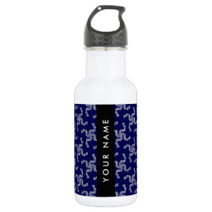 Weihnachtsgarland, Blau, Ihr Name, Personalisieren Edelstahlflasche