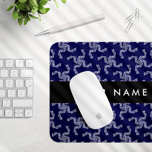 Weihnachtsgarland, Blau, Ihr Name, Personalisieren Mousepad