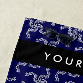Weihnachtsgarland, Blau, Ihr Name, Personalisieren Strandtuch