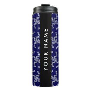 Weihnachtsgarland, Blau, Ihr Name, Personalisieren Thermosbecher