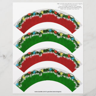 Weihnachtsgarland Cupcake Cosie - RED und GREEN