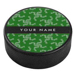 Weihnachtsgarland, Grün, Ihr Name, Personalisieren Eishockey Puck