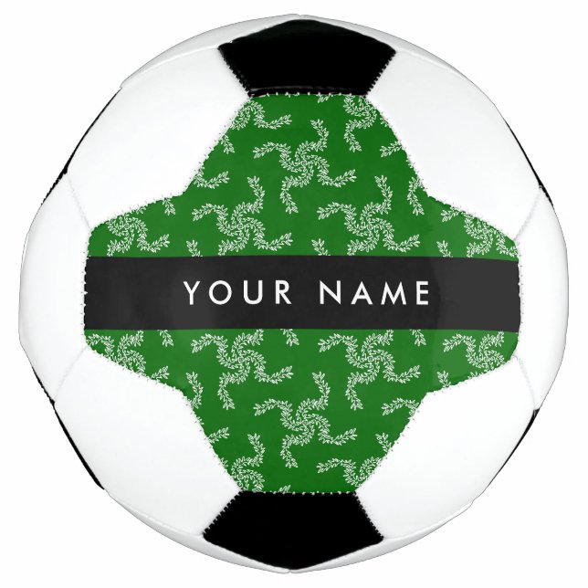 Weihnachtsgarland, Grün, Ihr Name, Personalisieren Fußball (Vorderseite)