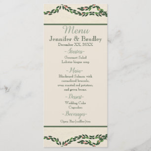 Weihnachtsgarland Menükarte