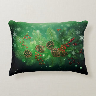 Weihnachtsgarland PIne und Holly mit sinkendem Sch Dekokissen