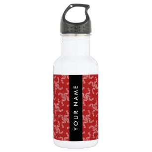 Weihnachtsgarland, Rot, Ihr Name, Personalisieren Edelstahlflasche