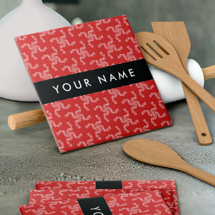 Weihnachtsgarland, Rot, Ihr Name, Personalisieren Fliese