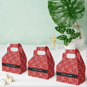Weihnachtsgarland, Rot, Ihr Name, Personalisieren Geschenkschachtel