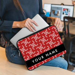 Weihnachtsgarland, Rot, Ihr Name, Personalisieren Laptopschutzhülle