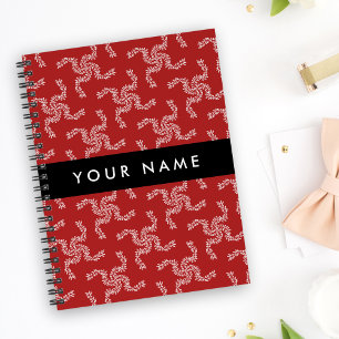 Weihnachtsgarland, Rot, Ihr Name, Personalisieren Notizbuch