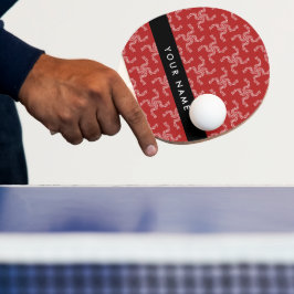 Weihnachtsgarland, Rot, Ihr Name, Personalisieren Tischtennis Schläger