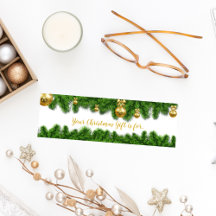 Weihnachtsgarland Secret Santa Name Zeichnend Kart