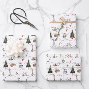 Weihnachtsgarlandefeier in Whoville Geschenkpapier Set