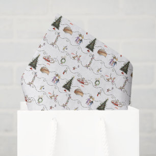 Weihnachtsgarlandefeier in Whoville Seidenpapier