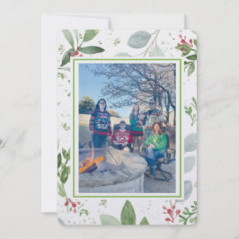 Weihnachtsgarten-Familienfoto Feiertagskarte
