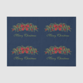 Weihnachtsgarten mit einem roten Bogen und Bauern Seidenpapier