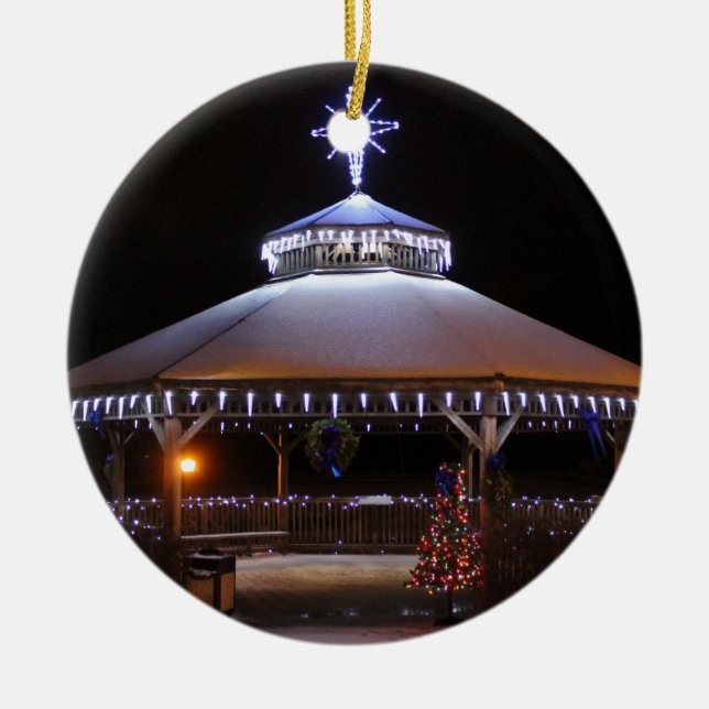 WeihnachtsGazebo Keramik Ornament (Vorne)