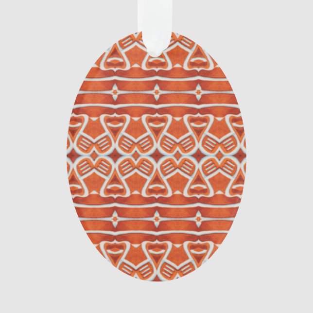 WEIHNACHTSGEBÄCK Acryl-Ovaler Weihnachtsanhänger Ornament (Vorderseite)