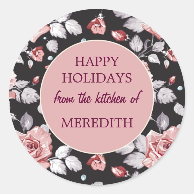 Weihnachtsgebäck aus der Küche von Runder Aufkleber (Vorderseite)