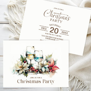 Weihnachtsgebäck aus Weinglas - Party Einladung