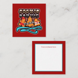 Weihnachtsgebäck-Backmannschaft Mitteilungskarte