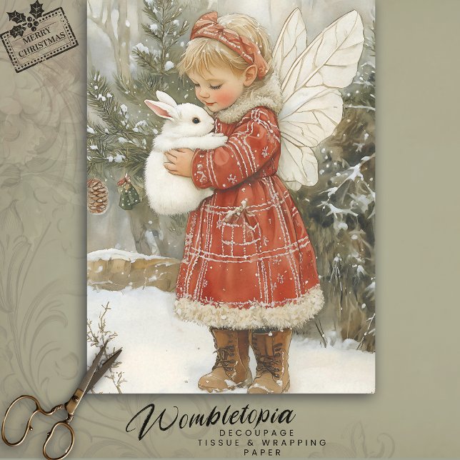 Weihnachtsgebäck & Bunny im gemütlichen Roten Coat Seidenpapier (Von Creator hochgeladen)