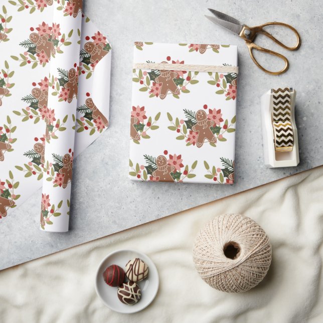 Weihnachtsgebäck Cookie Festliches Muster Geschenkpapier (Kunsthandwerk)