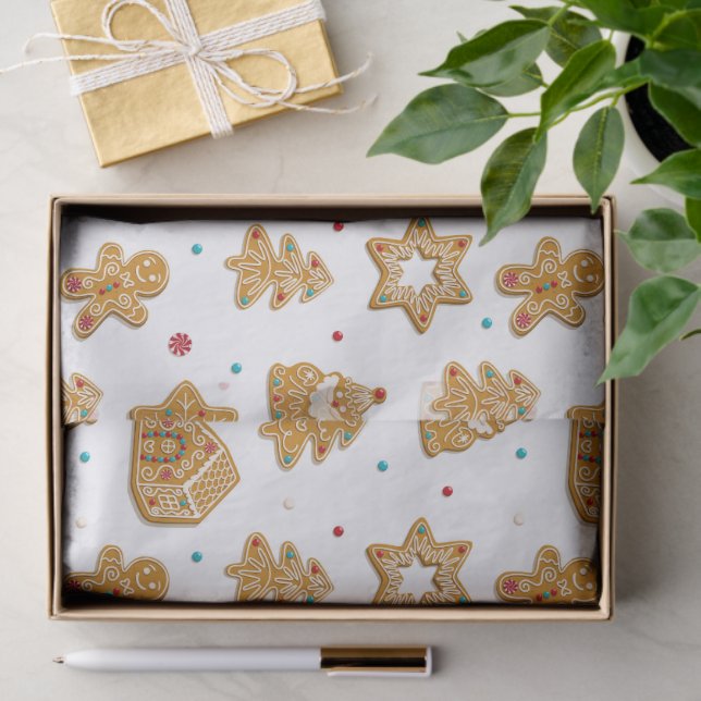 Weihnachtsgebäck Cookies Modernes Muster Seidenpapier (Geschenk)