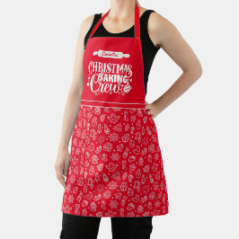 Weihnachtsgebäck Crew Kekse Roter Feiertag Muster Schürze