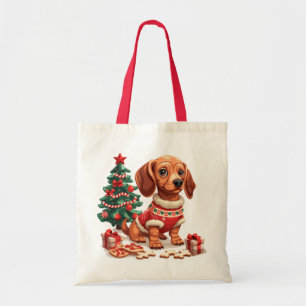 Weihnachtsgebäck Dackel Hunde Weihnachtsgebäck Tragetasche