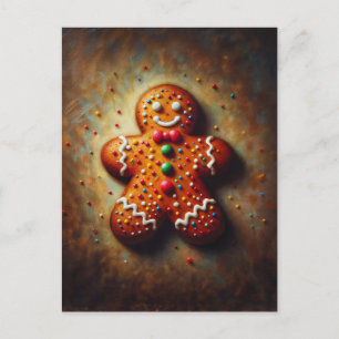 Weihnachtsgebäck Festliche Malerei Postkarte