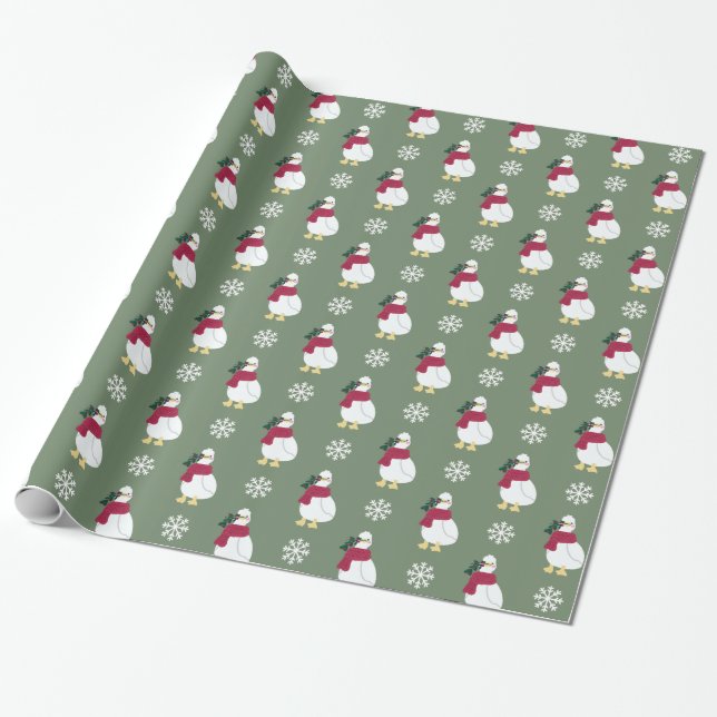 Weihnachtsgebäck für Enten, Funny Wrapping Paper Geschenkpapier (Ungerollt)