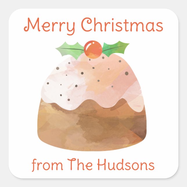 Weihnachtsgebäck für Wasserfarben Aufkleber (Vorderseite)