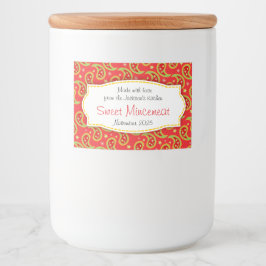 Weihnachtsgebäck gemustertes Miniaturetikett Lebensmitteletikett